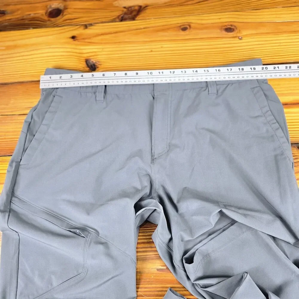 Under Armour Storm Cargo Pants Men 40x31 Gray Zip Pocket Hiking Active
